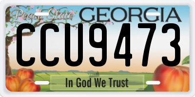 GA license plate CCU9473