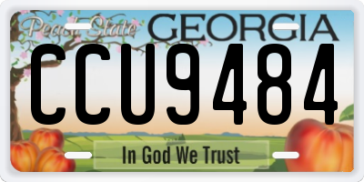 GA license plate CCU9484