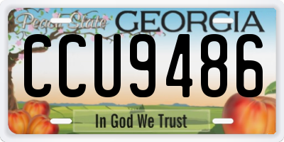 GA license plate CCU9486