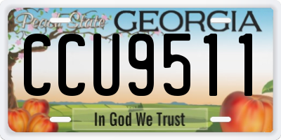 GA license plate CCU9511