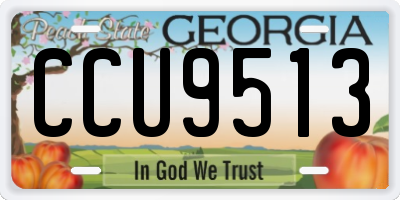 GA license plate CCU9513