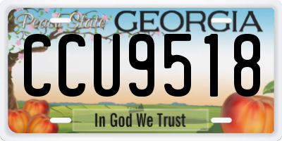 GA license plate CCU9518