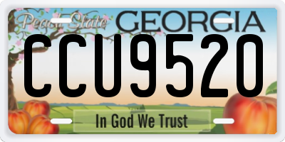 GA license plate CCU9520