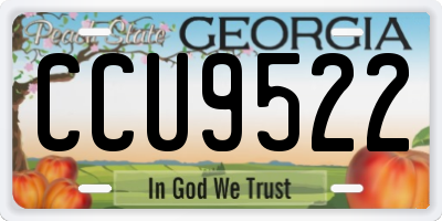 GA license plate CCU9522