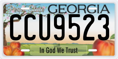 GA license plate CCU9523