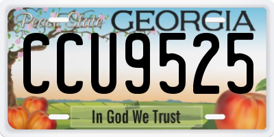 GA license plate CCU9525