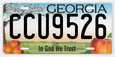 GA license plate CCU9526