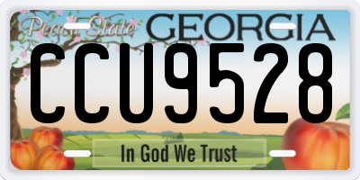 GA license plate CCU9528