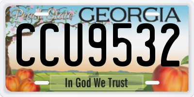 GA license plate CCU9532