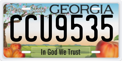 GA license plate CCU9535