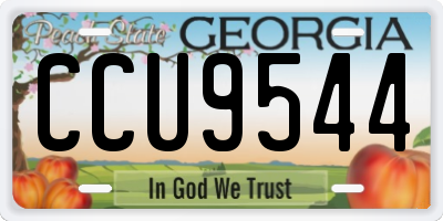 GA license plate CCU9544