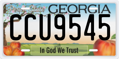 GA license plate CCU9545