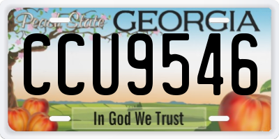 GA license plate CCU9546