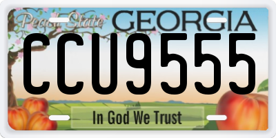 GA license plate CCU9555
