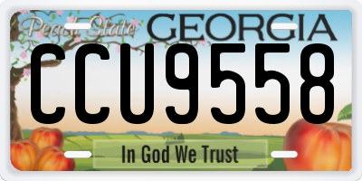 GA license plate CCU9558
