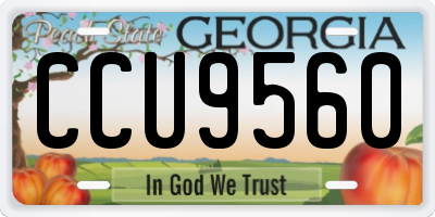 GA license plate CCU9560