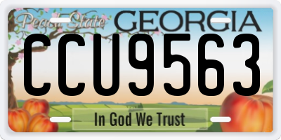 GA license plate CCU9563