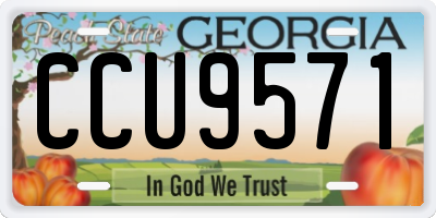 GA license plate CCU9571