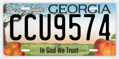 GA license plate CCU9574