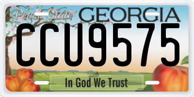 GA license plate CCU9575