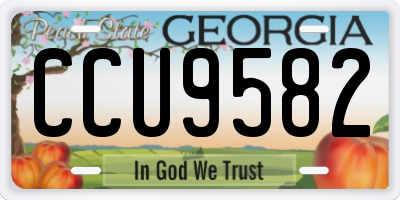 GA license plate CCU9582