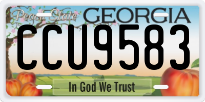 GA license plate CCU9583