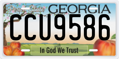 GA license plate CCU9586