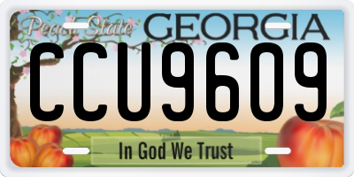 GA license plate CCU9609