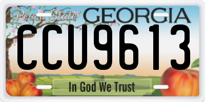 GA license plate CCU9613