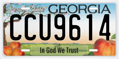 GA license plate CCU9614