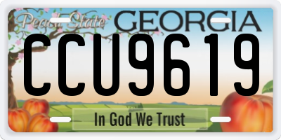GA license plate CCU9619