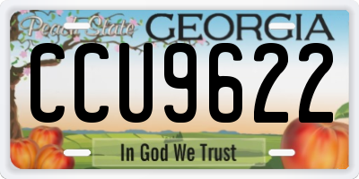 GA license plate CCU9622