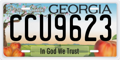 GA license plate CCU9623