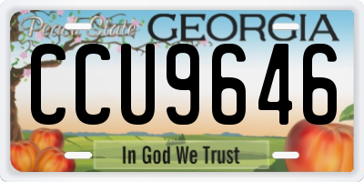 GA license plate CCU9646