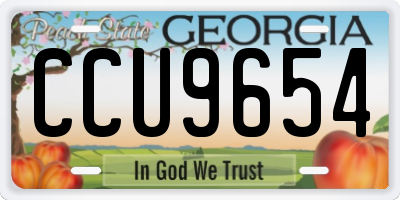 GA license plate CCU9654