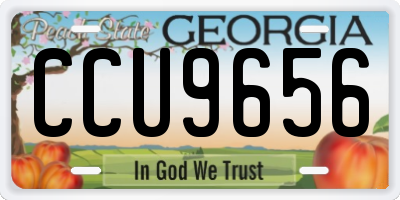GA license plate CCU9656