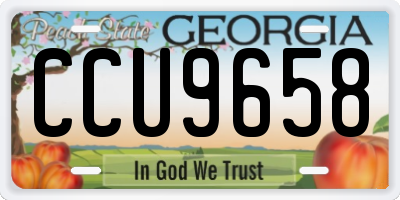 GA license plate CCU9658