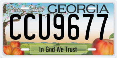 GA license plate CCU9677