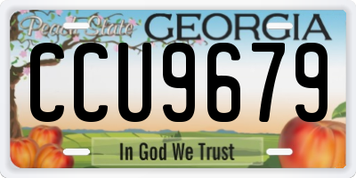 GA license plate CCU9679