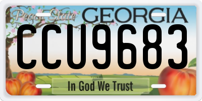 GA license plate CCU9683