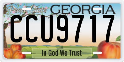 GA license plate CCU9717