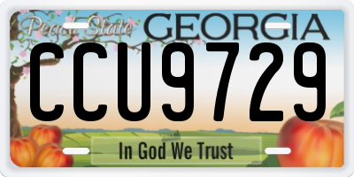 GA license plate CCU9729