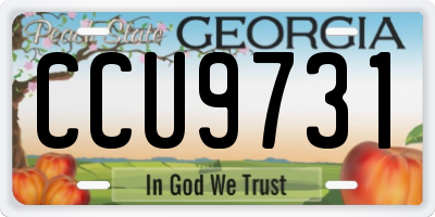 GA license plate CCU9731