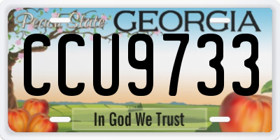 GA license plate CCU9733
