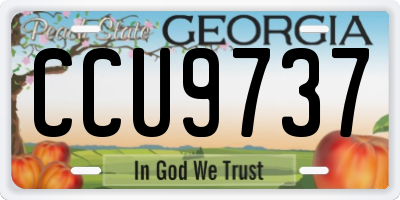 GA license plate CCU9737