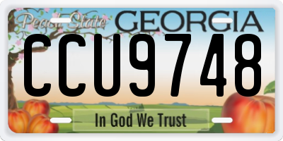 GA license plate CCU9748