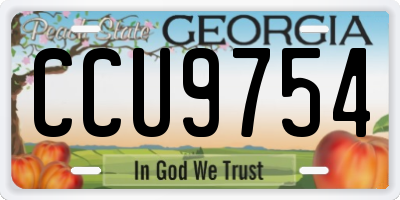 GA license plate CCU9754