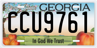 GA license plate CCU9761