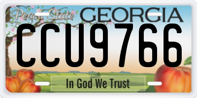 GA license plate CCU9766