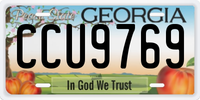 GA license plate CCU9769